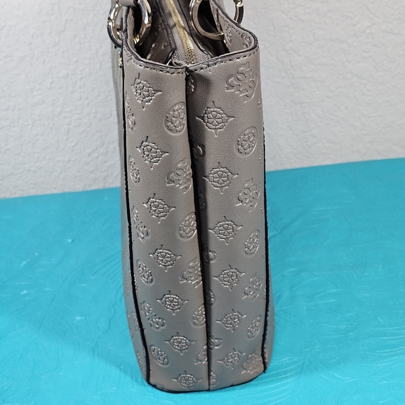 GUESS Womens Gerty Noel Tote Dark Taupe - Picture 5 of 13